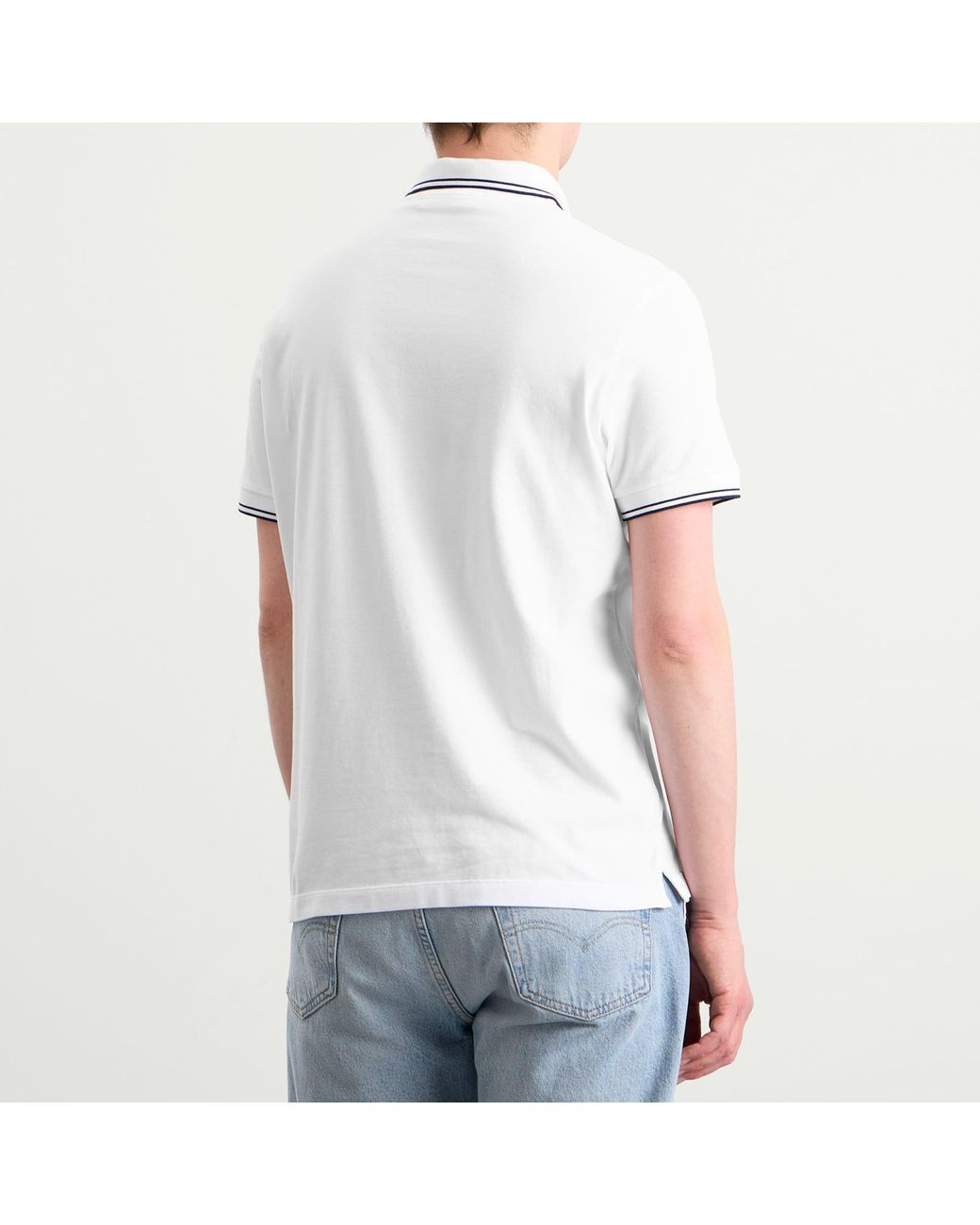 Stone Island White Patch Logo Polo for men