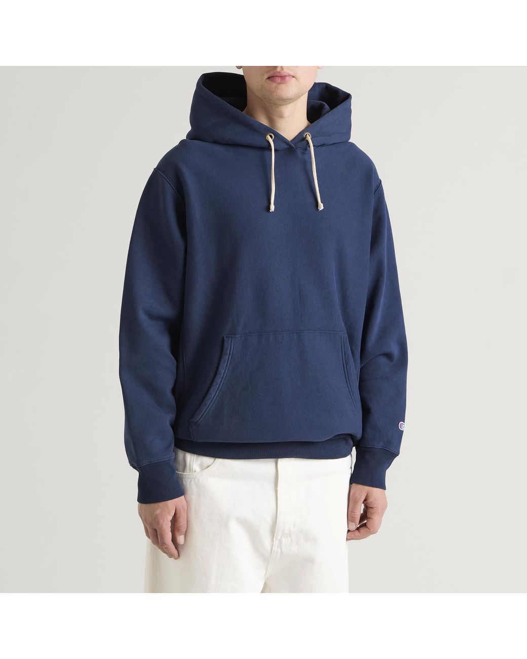 Champion Blue Reverse Weave Relaxed Hoodie for men
