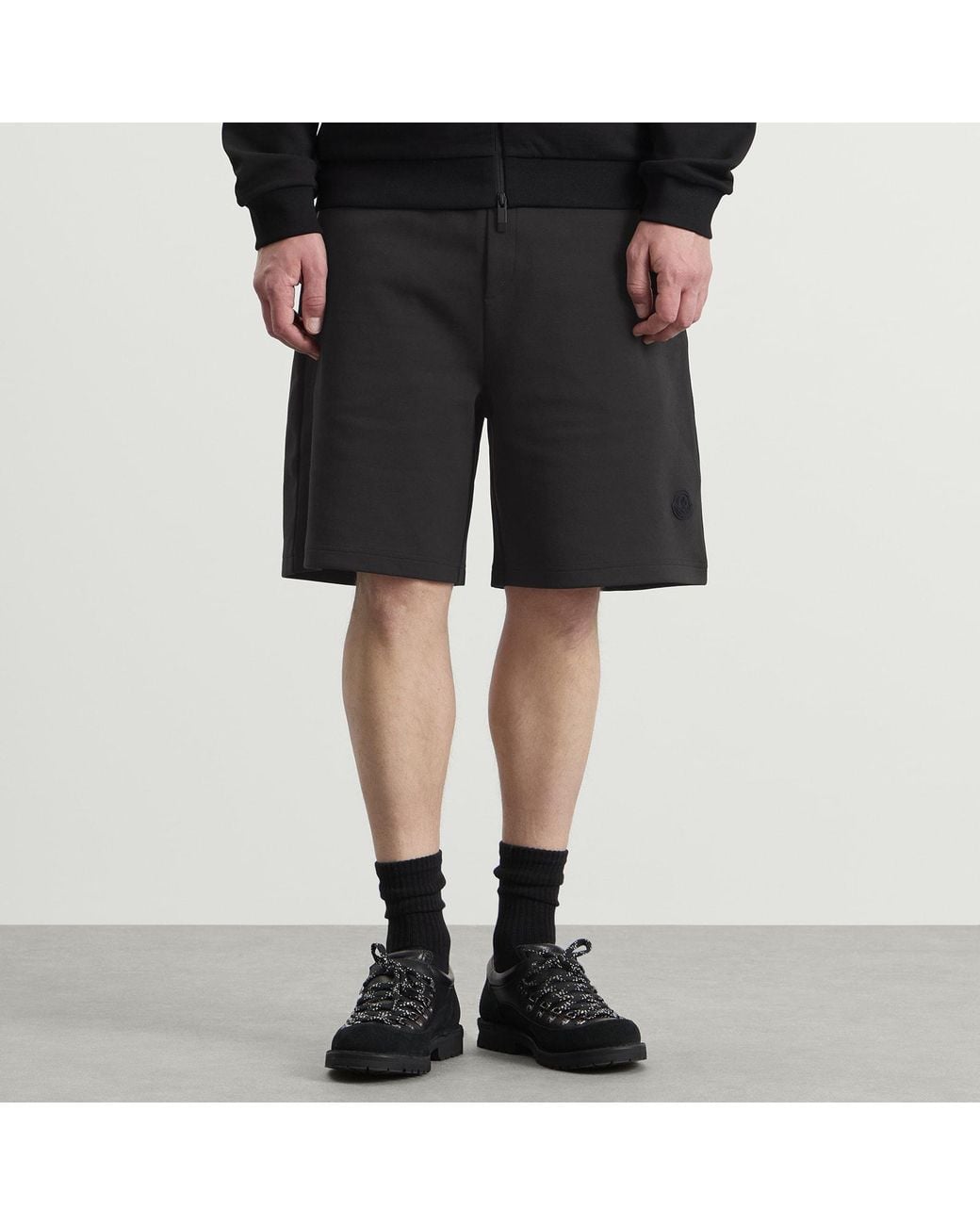 Moncler Black Double Faced Shorts for men