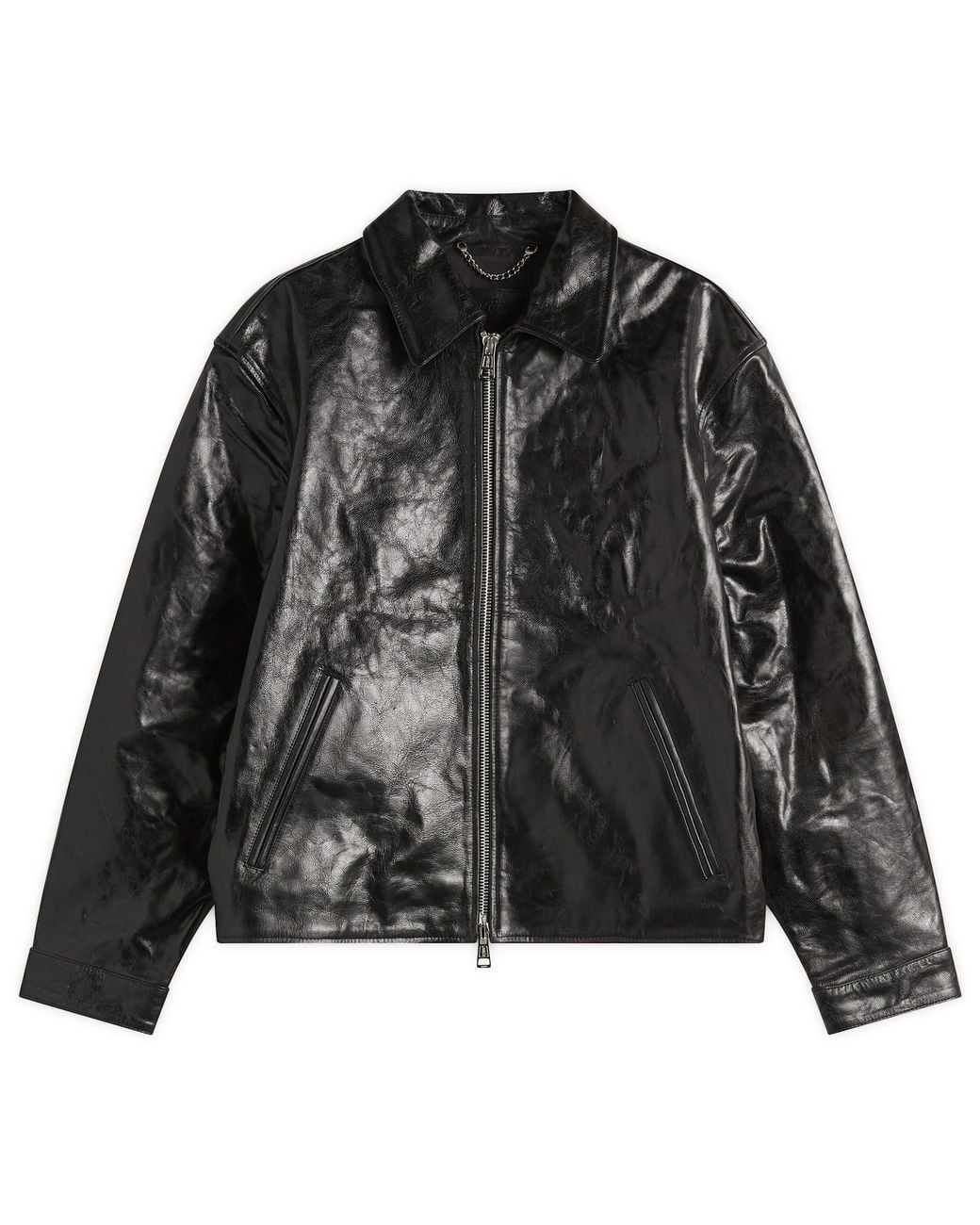 Ronning Black Leather Jacket for men