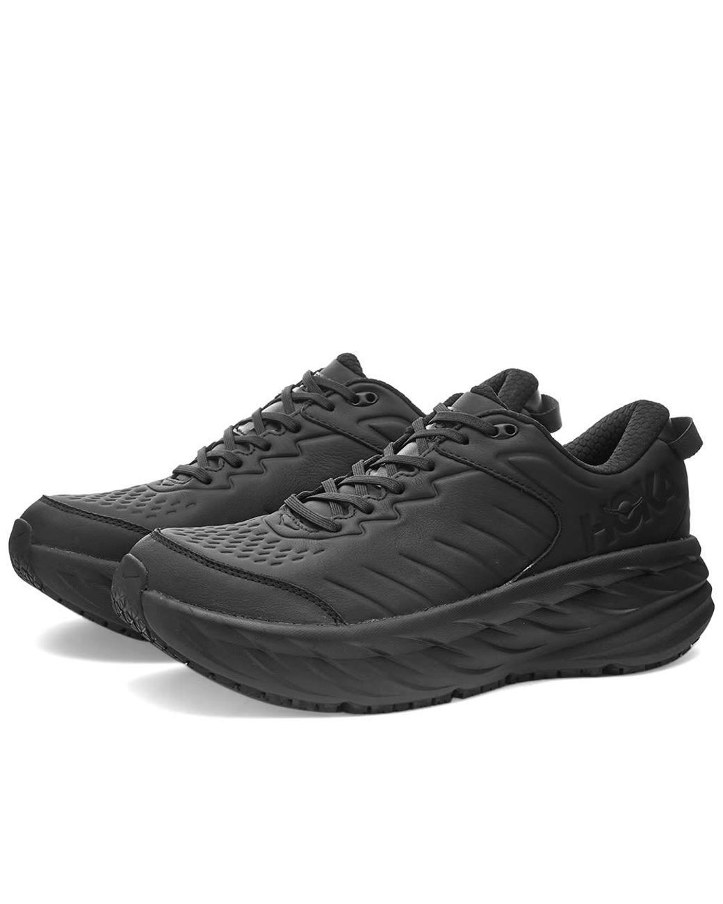 leather hoka bondi