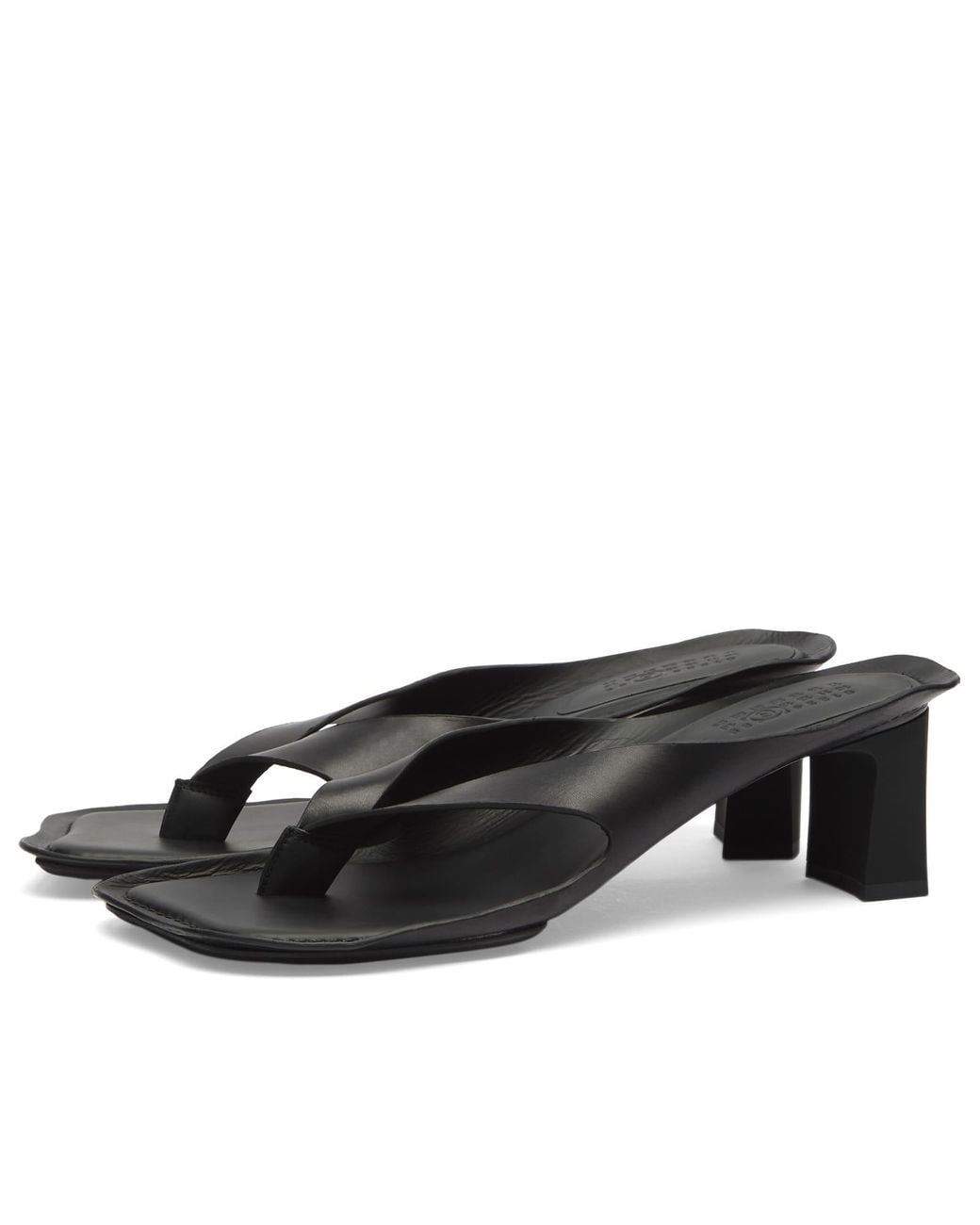 Maison Margiela Black Mm6 Heeled Sandals
