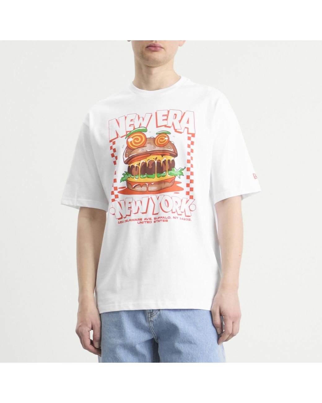 KTZ White Burger Graphic T-Shirt for men