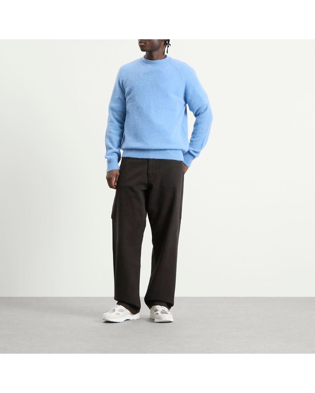 Norse Projects Skogafoss Baby Alpaca Jumper in Blue for Men | Lyst