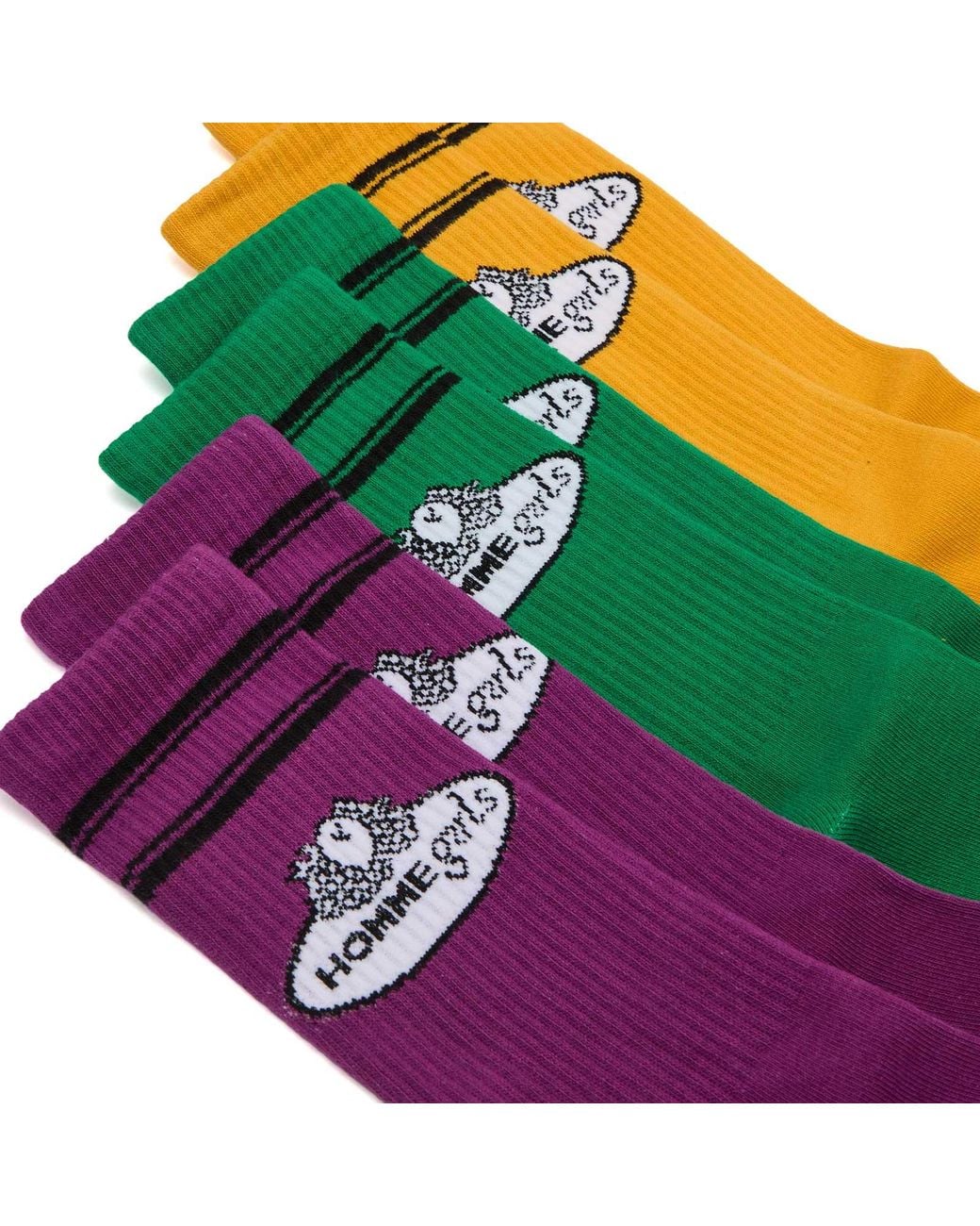 HOMMEGIRLS Green X Fruit Of The Loom Crew Socks