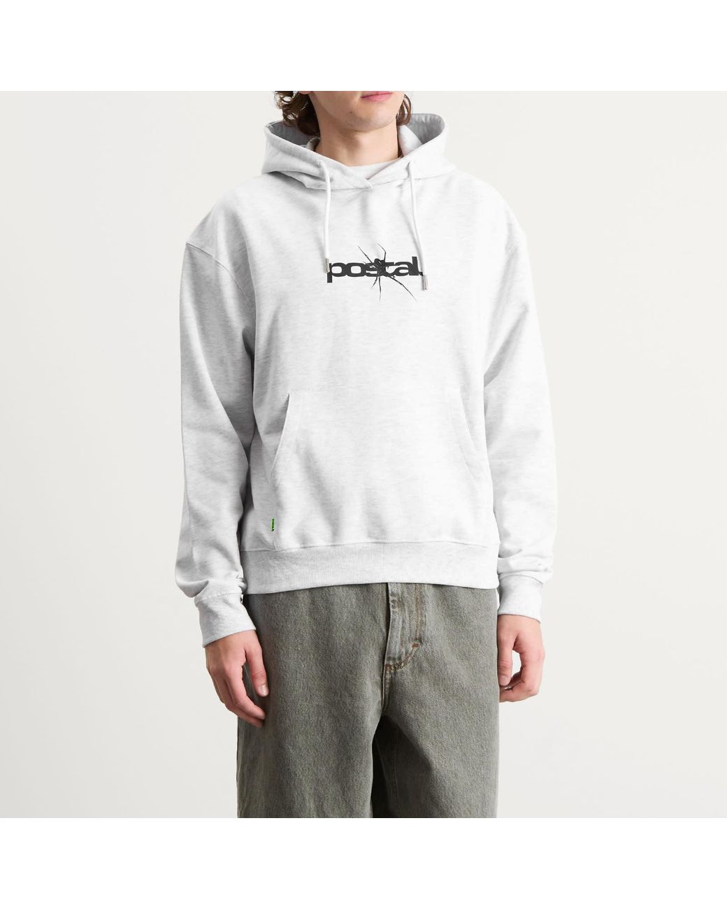 Postalco White Spider Print Hoodie for men