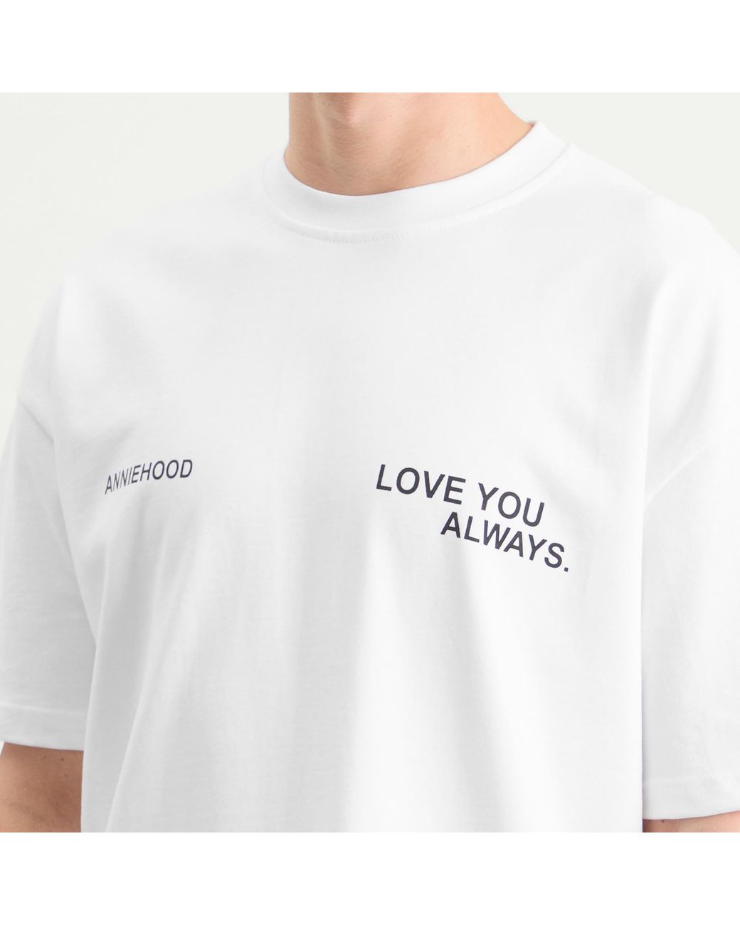 Annie Hood White Love You Always T-Shirt for men