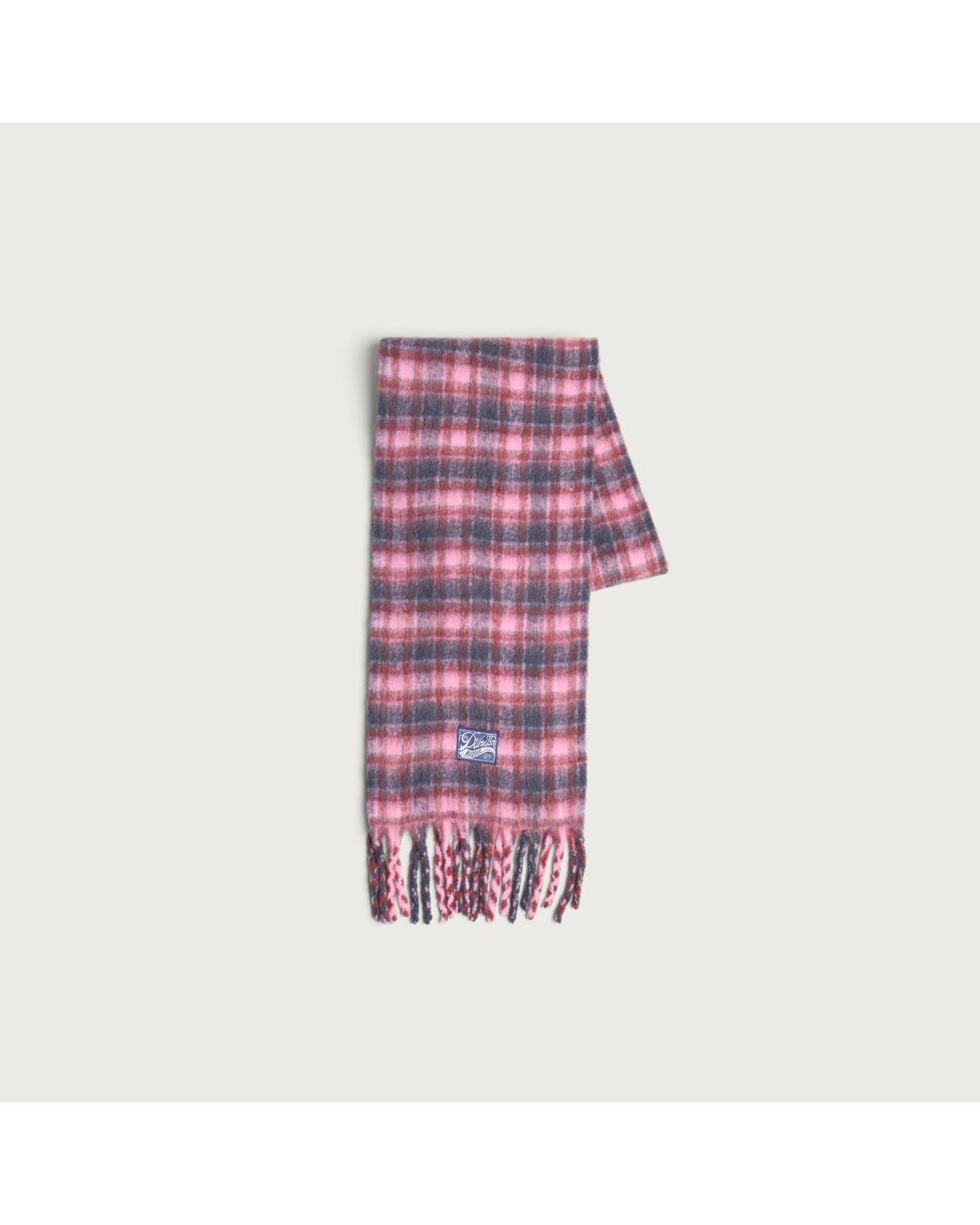 Damson Madder Pink Brushed Fluffy Scarf