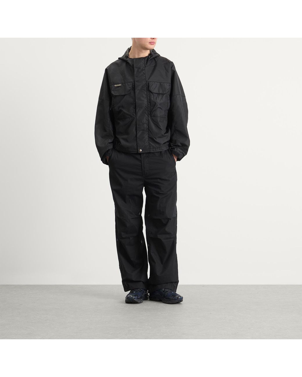 Thisisneverthat Black Sp Logo Wading Jacket for men