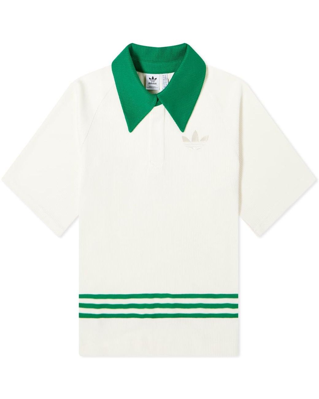 adidas Adicolor 70s Knit Polo Shirt in Green | Lyst