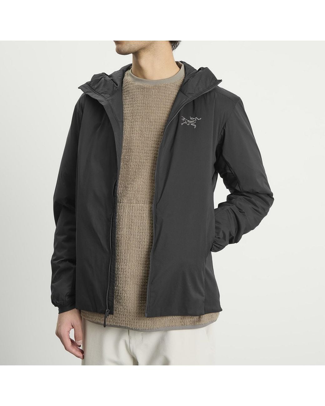 Arc'teryx Black Atom Hooded Jacket for men