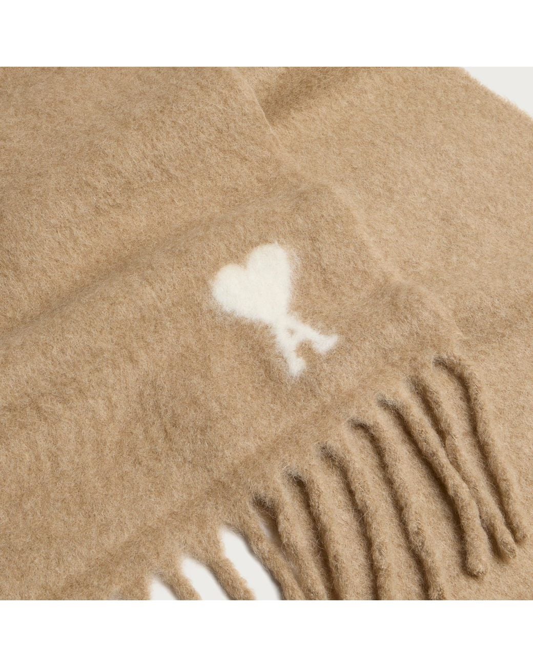 AMI Natural Alpaca Adc Jacquard Scarf for men