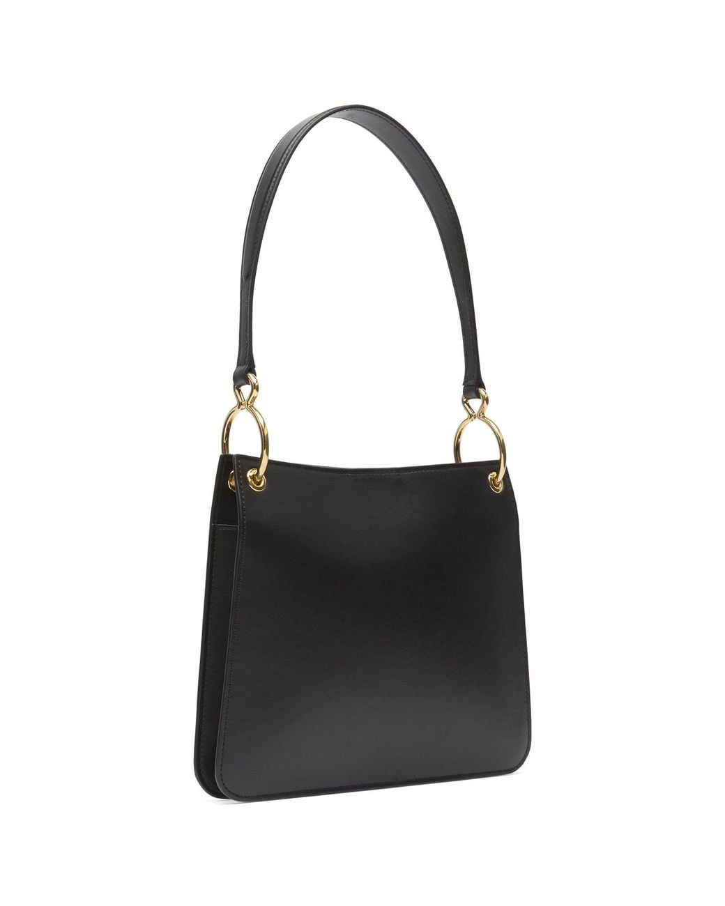 Jil Sander Black Otto Sm Leather Shoulder Bag