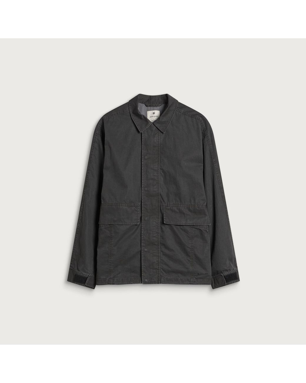 Snow Peak Black Pigment Washed Jacket for men
