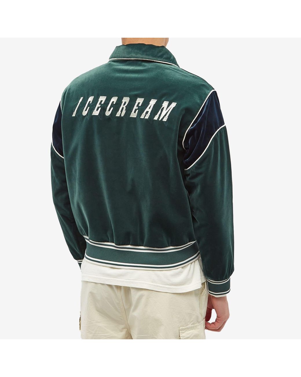 ICECREAM Velour Track Top in Green for Men | Lyst UK