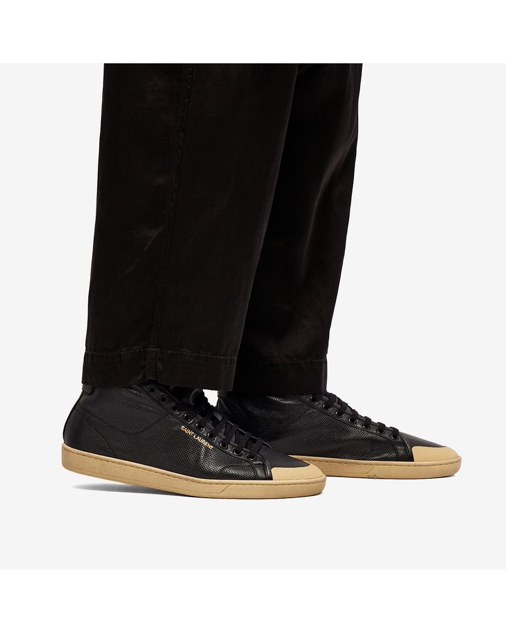 Saint Laurent Sl-39 Mid Sneaker in Black for Men | Lyst UK