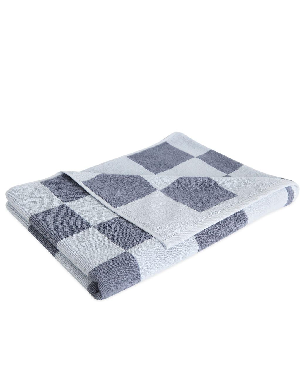 Hay Gray Check Bath Towel