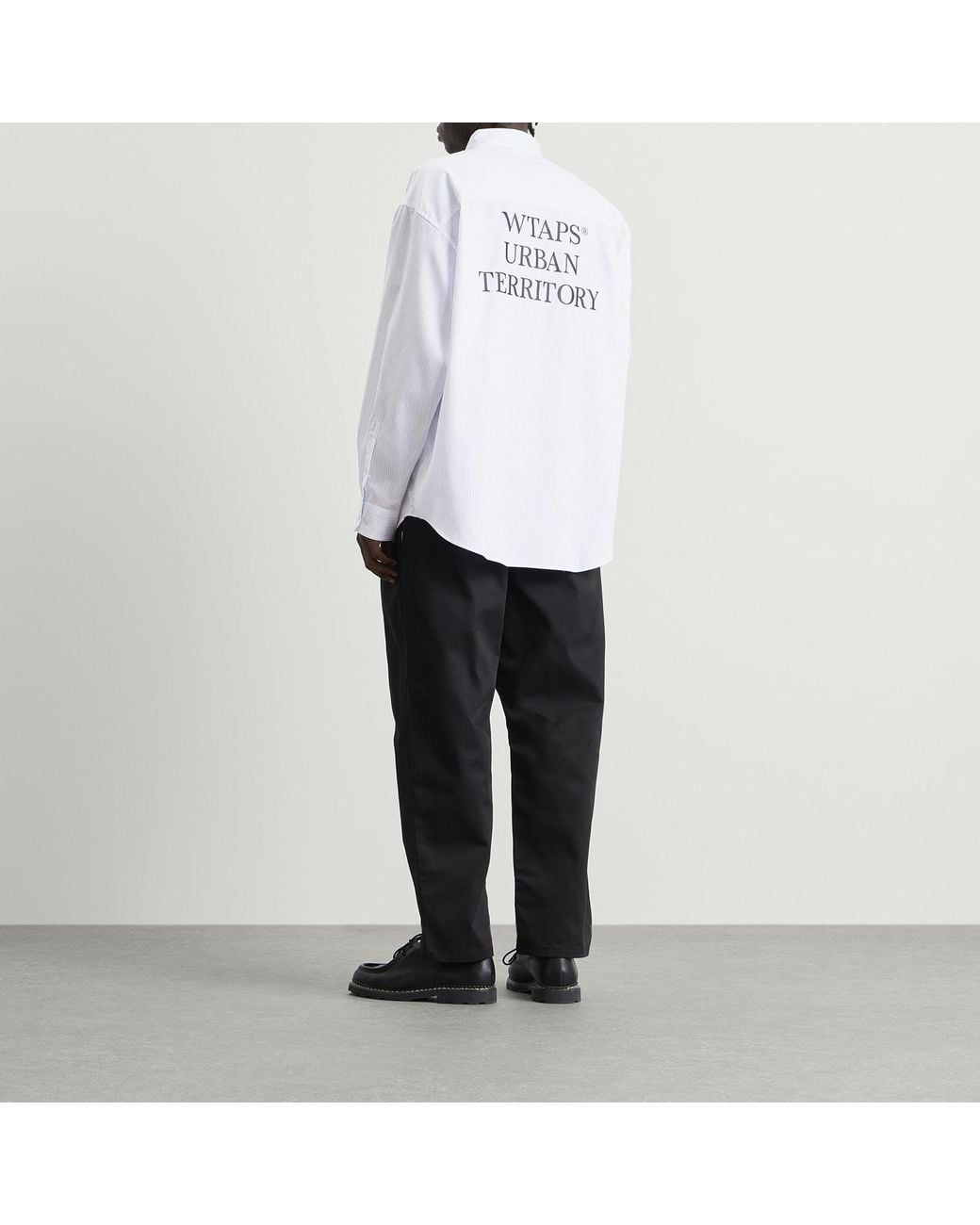 (w)taps White Bd 02 Long Sleeve Shirt for men