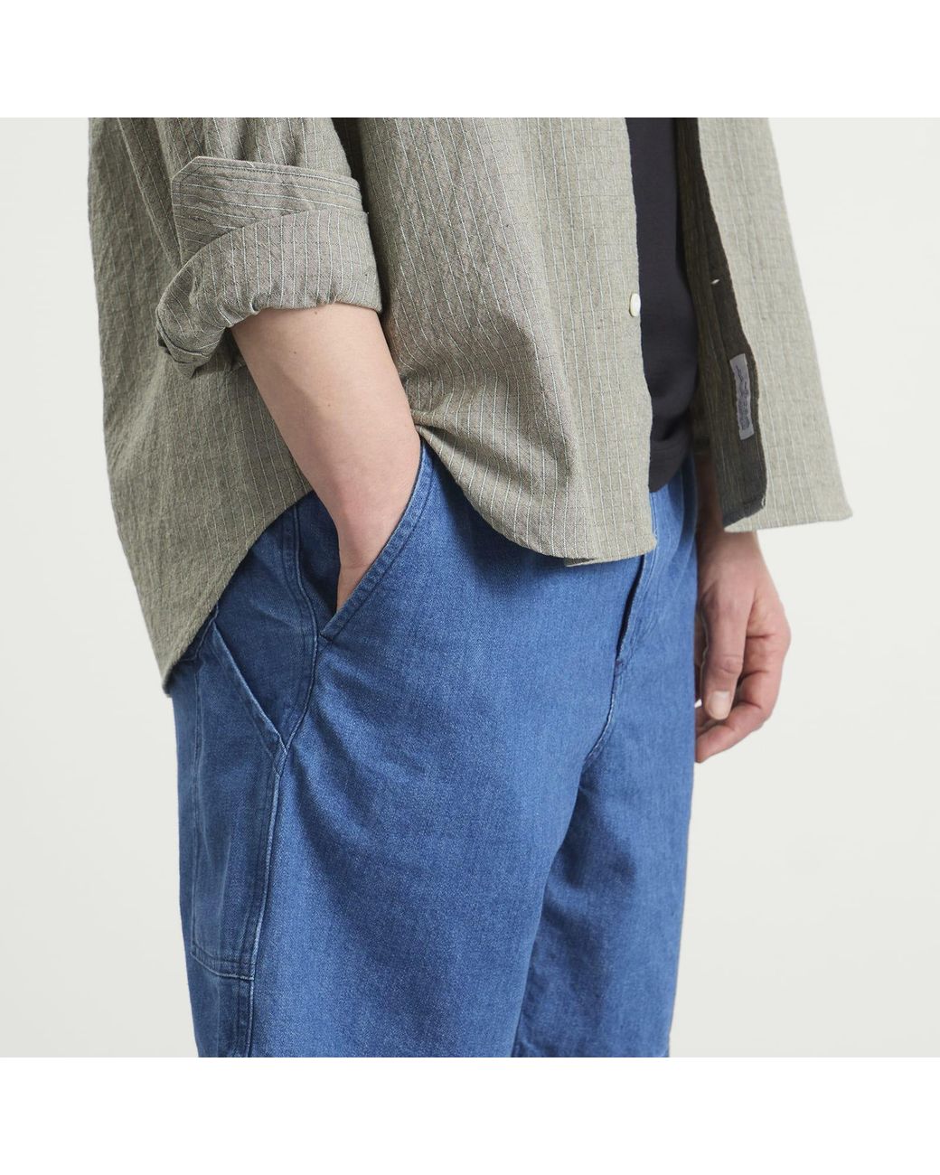A.P.C. Blue Norris Denim Shorts for men