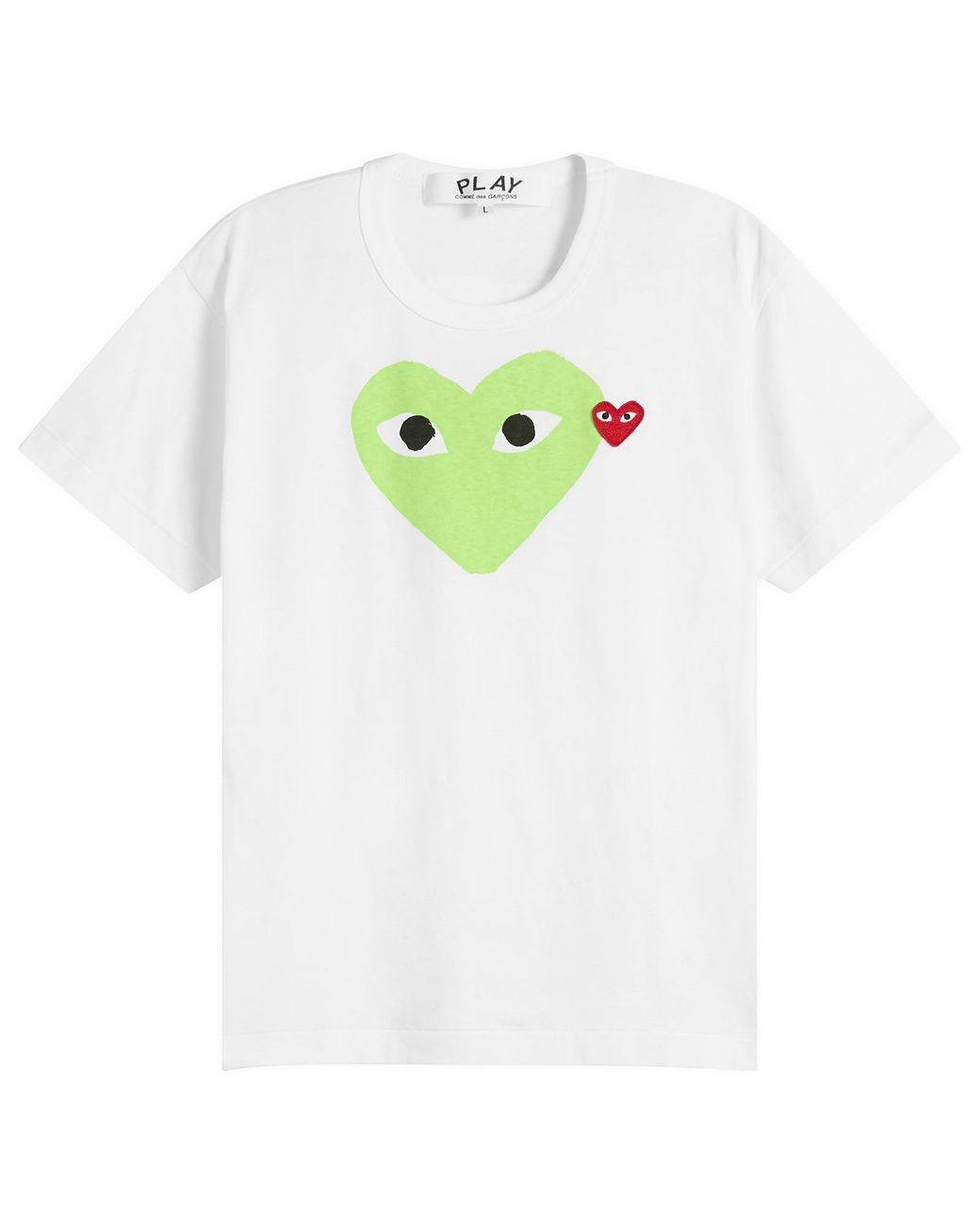 COMME DES GARÇONS PLAY Green Heart Colour Heart T-Shirt for men