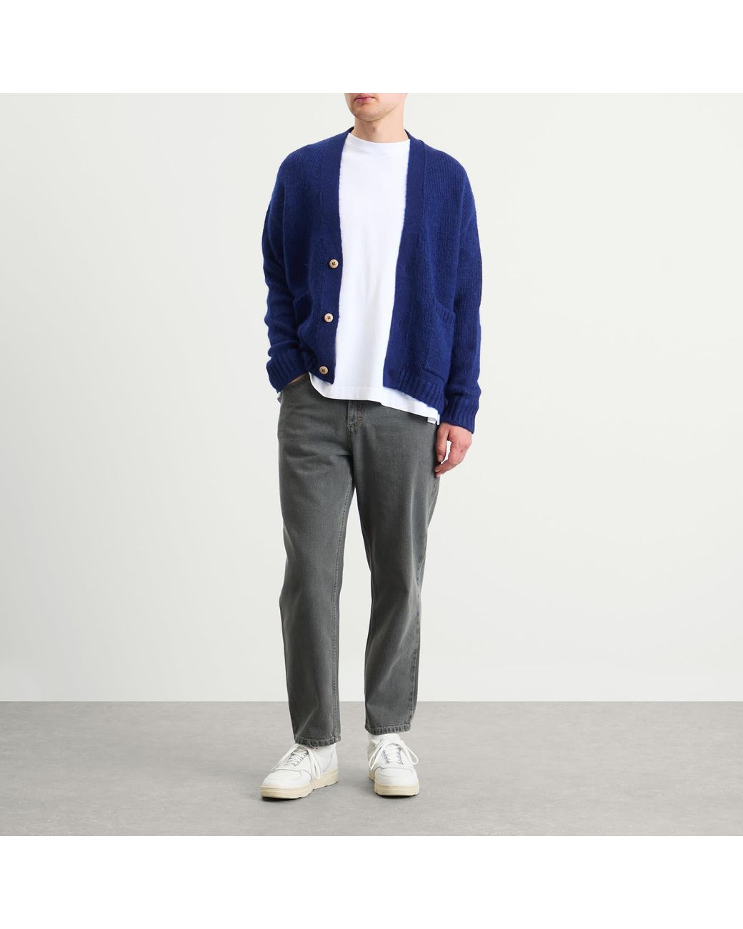 Folk Gray Barrel Leg Jean for men