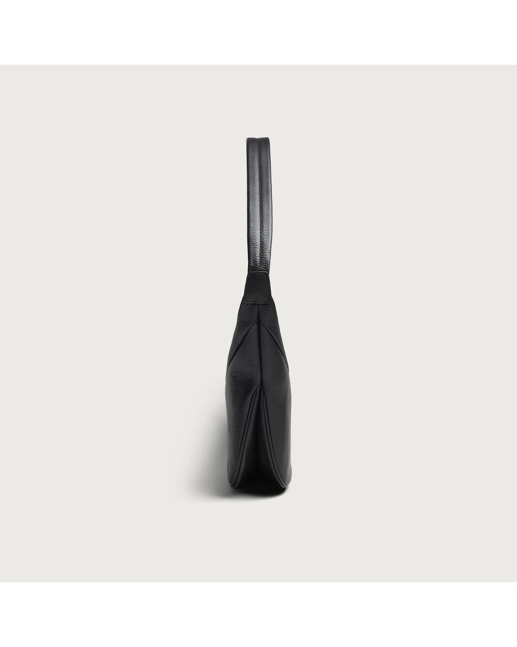 GRAMS28 Black 192 Essential Half Moon Bag for men