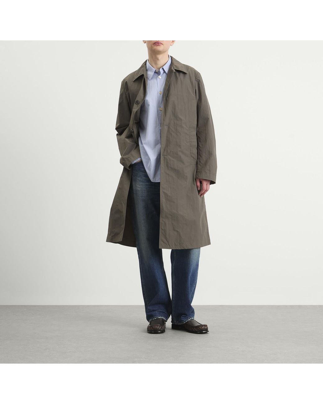 Dries Van Noten Brown Washed Water Repellent Trench Coat for men