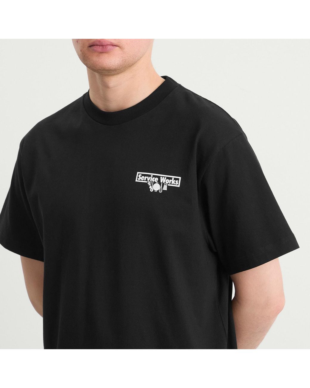 Service Works Black Trademark T-Shirt for men