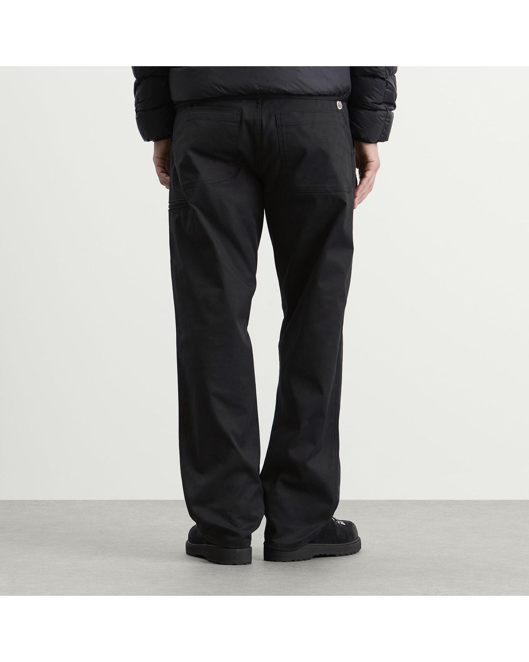 Moncler Blue Gabardine Cotton Trousers for men