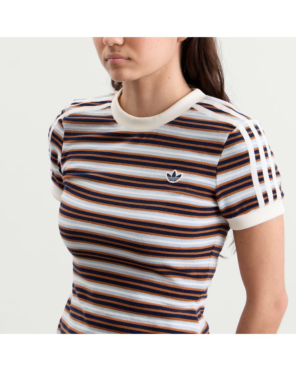 Adidas Multicolor Striped Terry T-Shirt