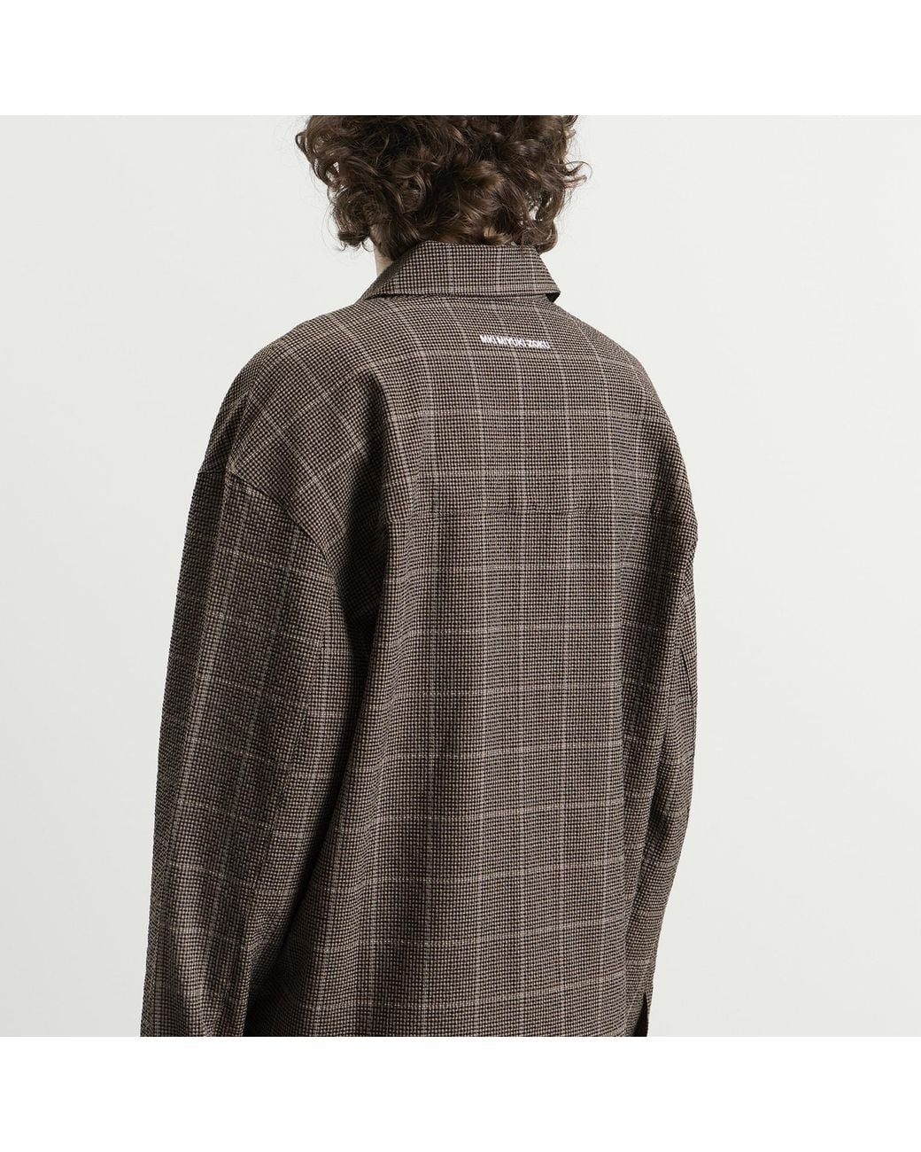 MKI Miyuki-Zoku Green Seersucker Check Box Dress Shirt for men