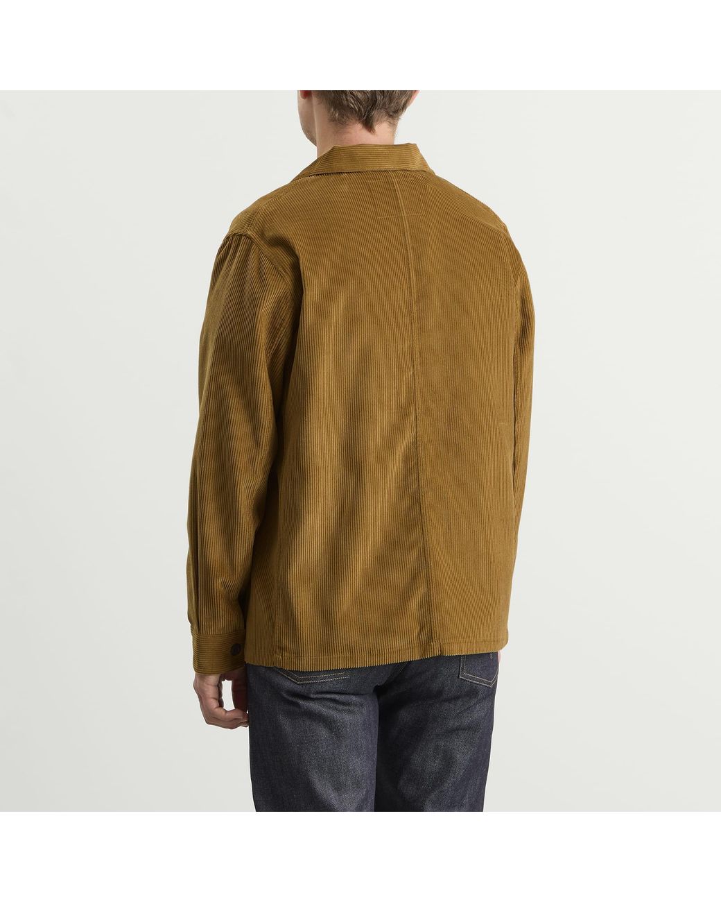 Portuguese Flannel Green Labura Corduroy Chore Jacket for men