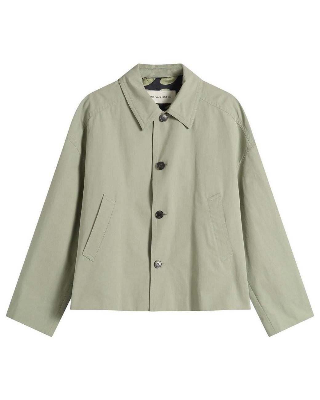 Dries Van Noten Green Washed Heavyweight Cotton Jacket for men