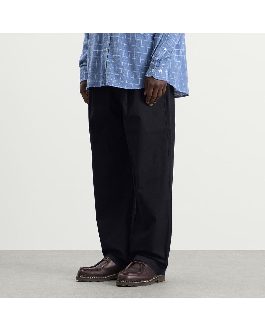 Folk Blue Drawcord Loose Trouser for men