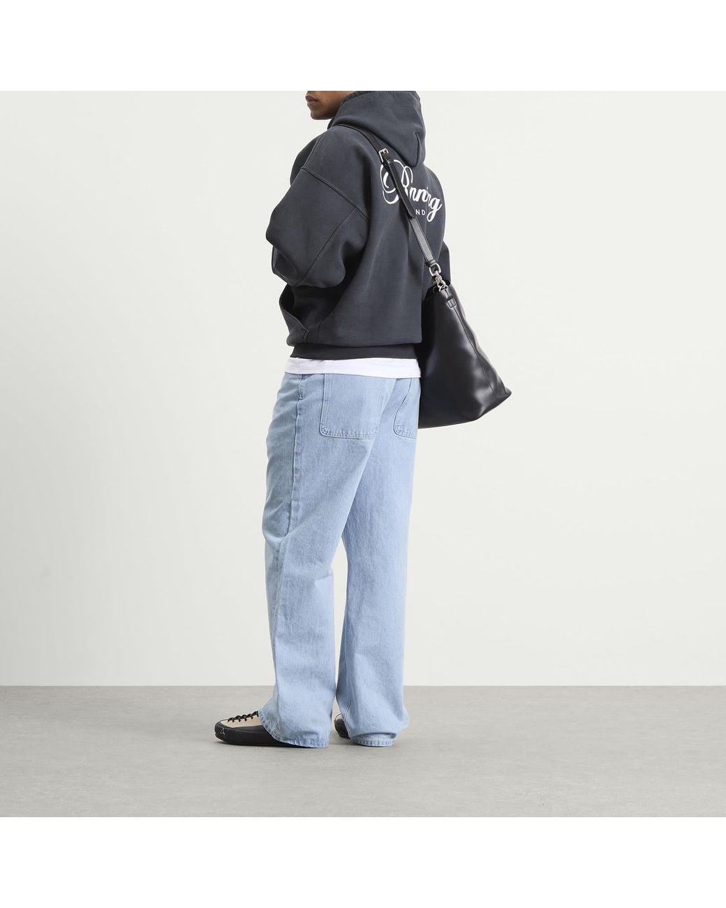 Ronning Black Script Hoodie for men
