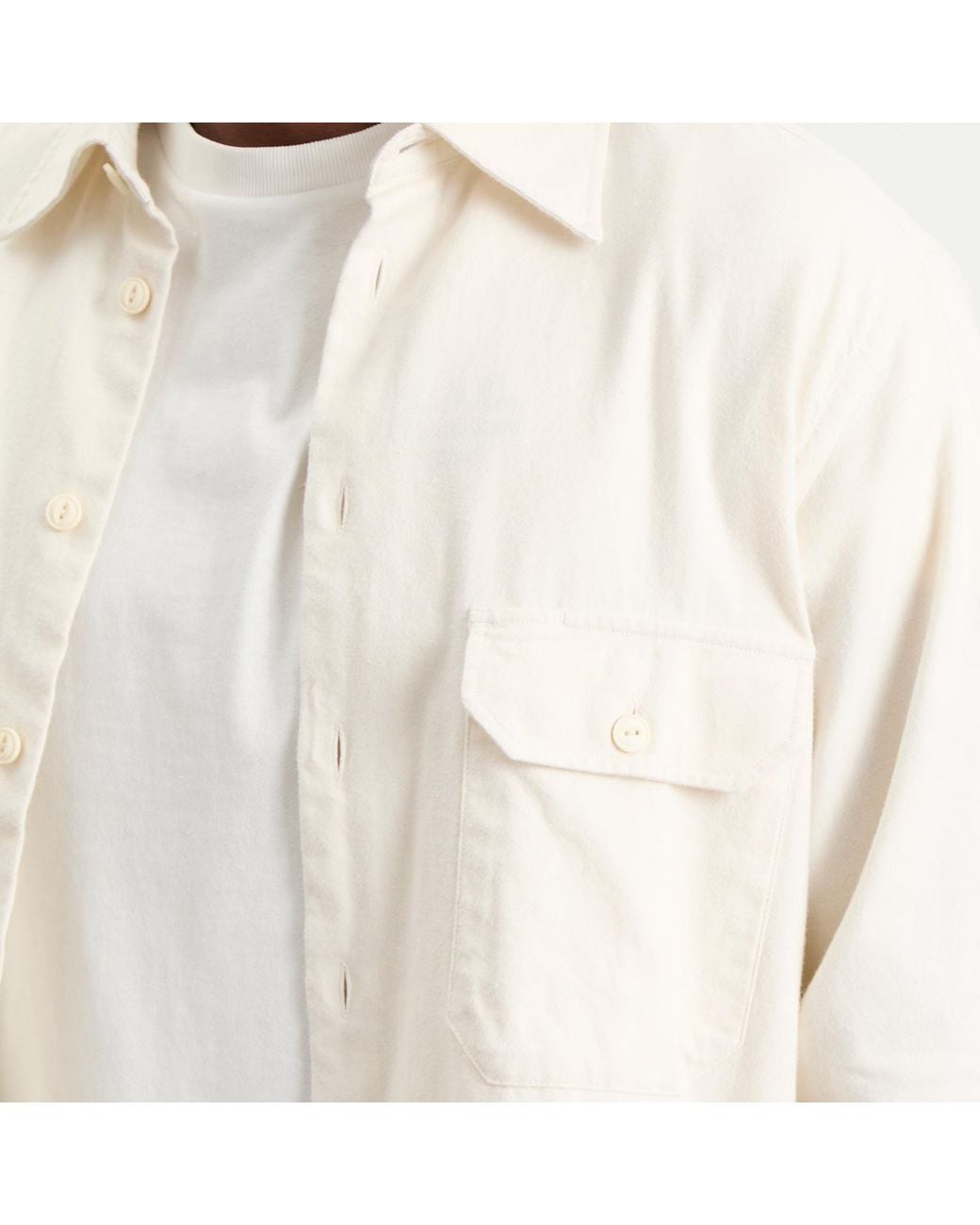 Universal Works Natural Sid Flannel Cpo Shirt for men
