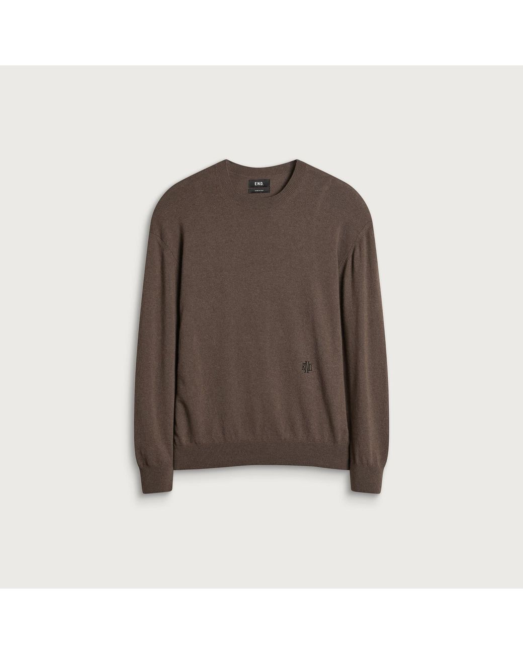 END. Brown Monogram Jumper for men