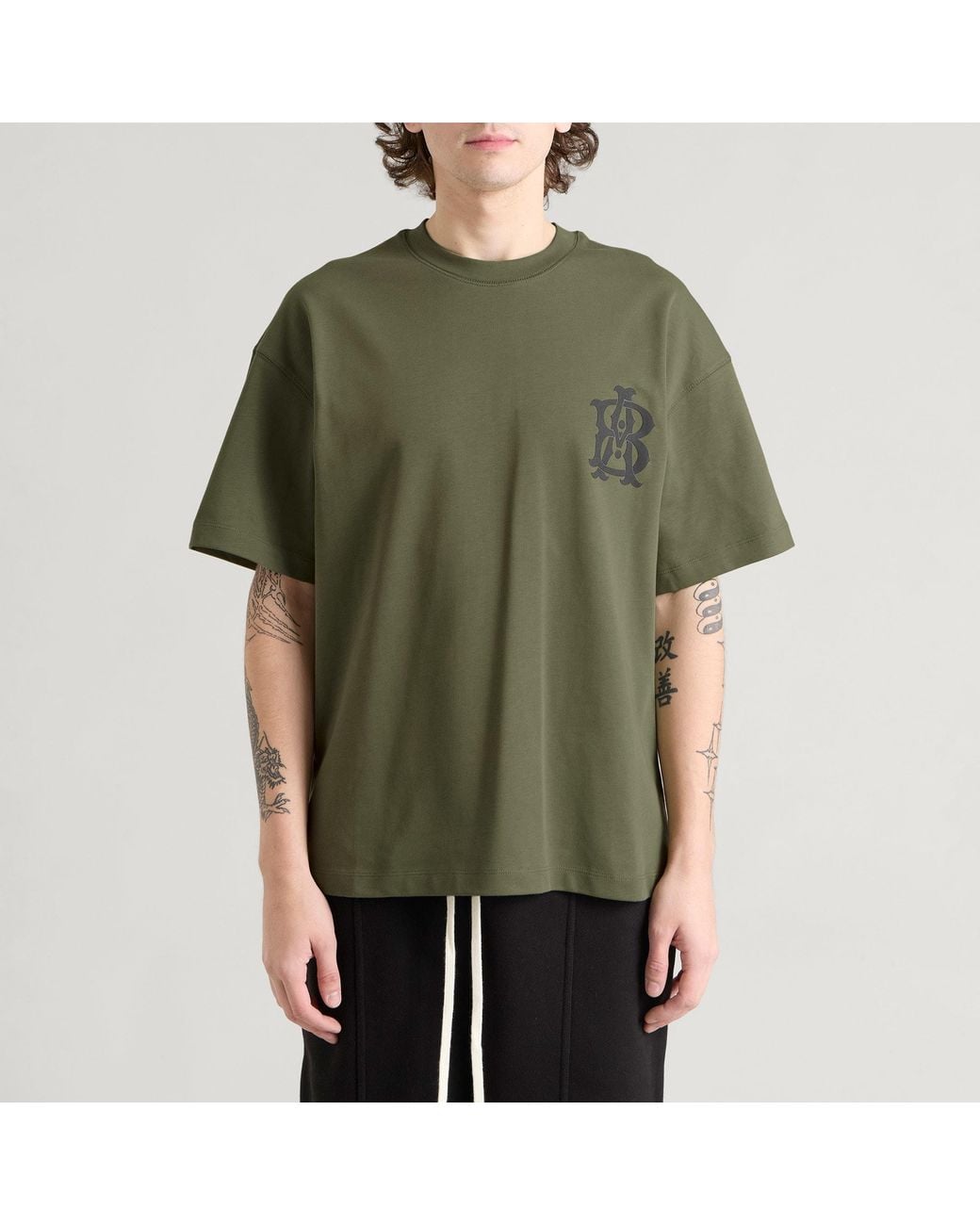 About Blank Green Monogram T-Shirt for men