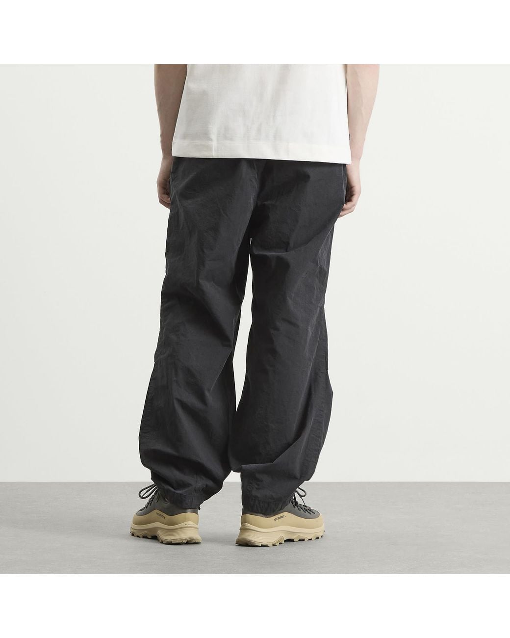 NANGA Black Dry Cotton Easy Trousers for men