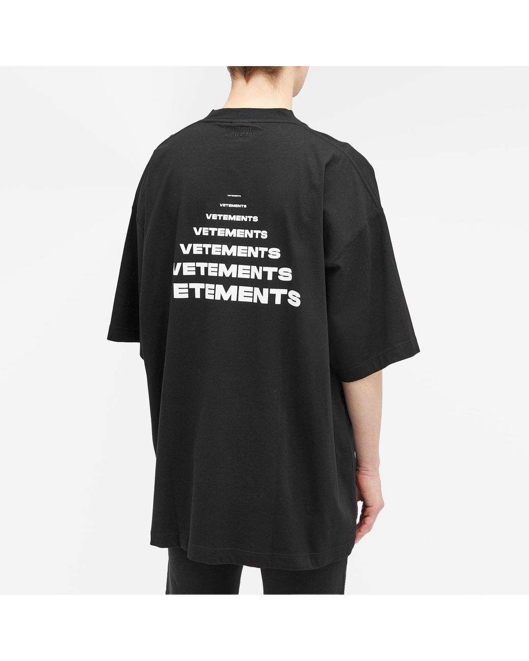Vetements Pyramid Logo T-Shirt in Black for Men | Lyst Vetements Pyramid Logo T-Shirt in Black for Men | Lyst