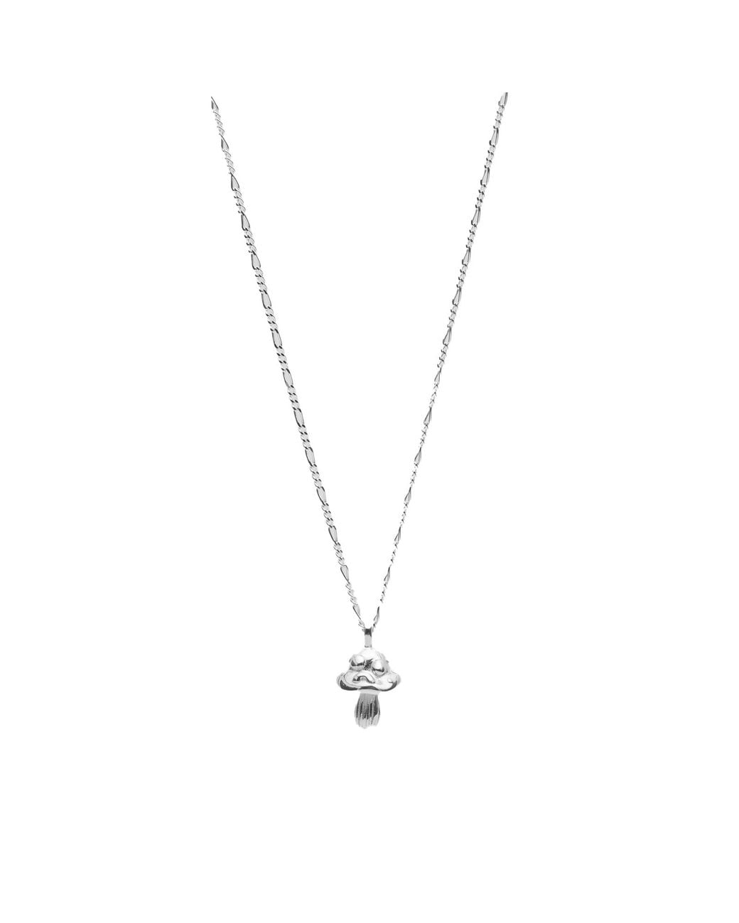 Alec Doherty Metallic Portobello Mushroom Pendant Necklace