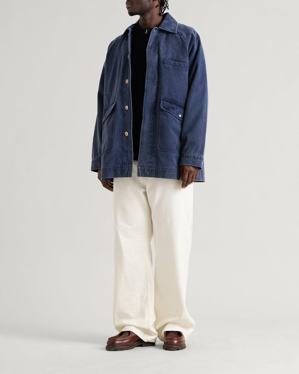 Folk Blue Carcoat Jacket for men