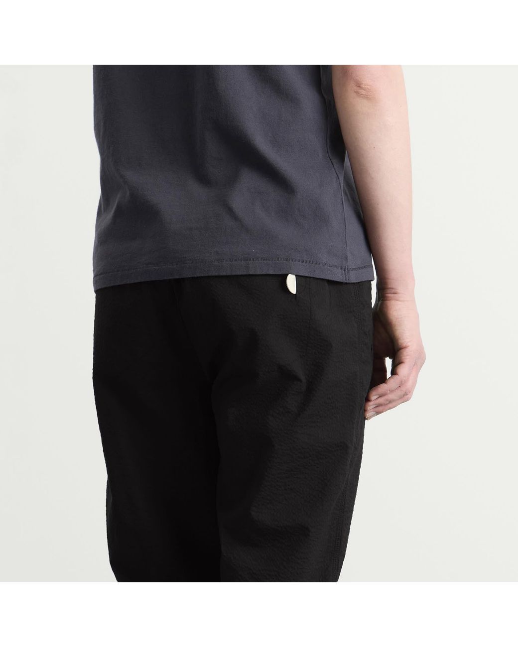 Folk Black Drawcord Assembly Pant for men