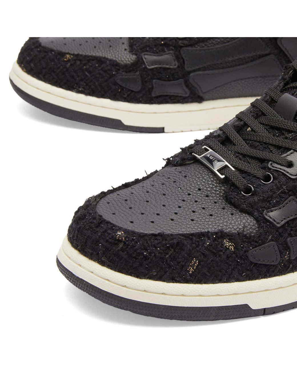 Amiri Boucle Skel Low Sneakers in Black for Men | Lyst