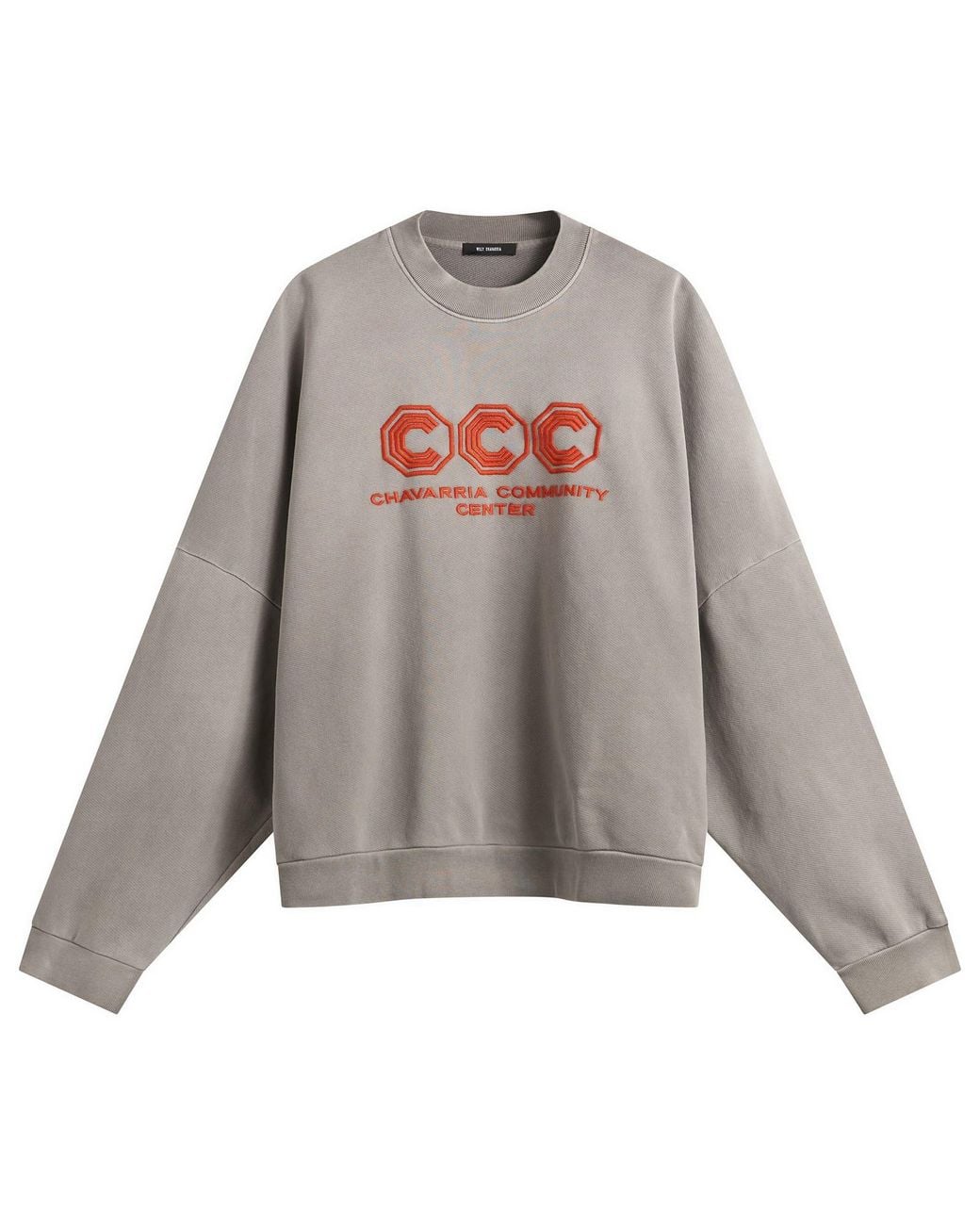 Willy Chavarria Gray Ccc Hooligan Crew Sweatshirt for men