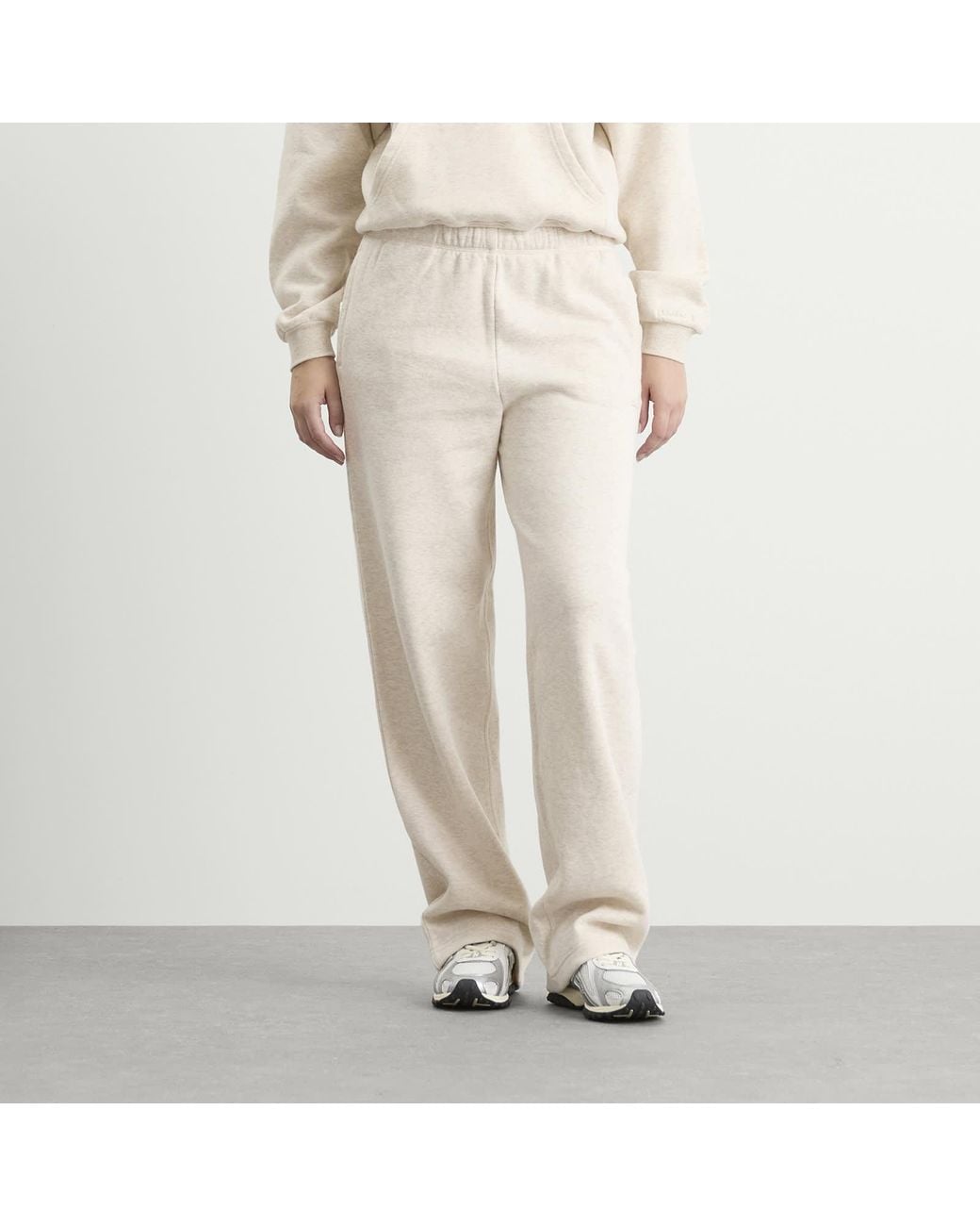 Skims Natural Cotton Fleece Classic Straight Leg Pant