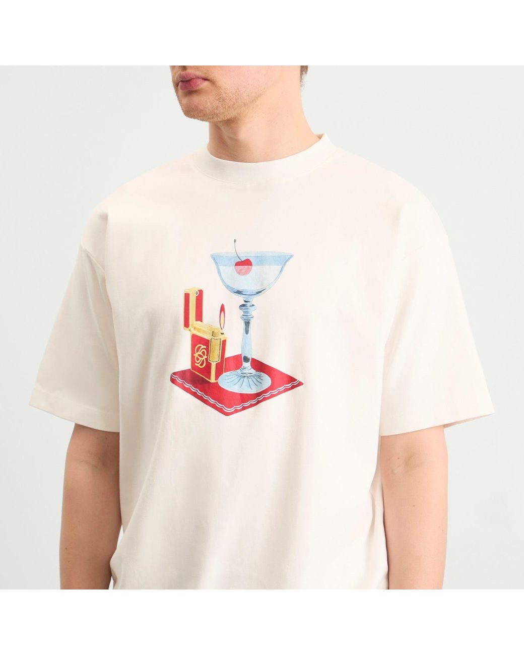 Drole de Monsieur Cocktail T-Shirt in White for Men | Lyst