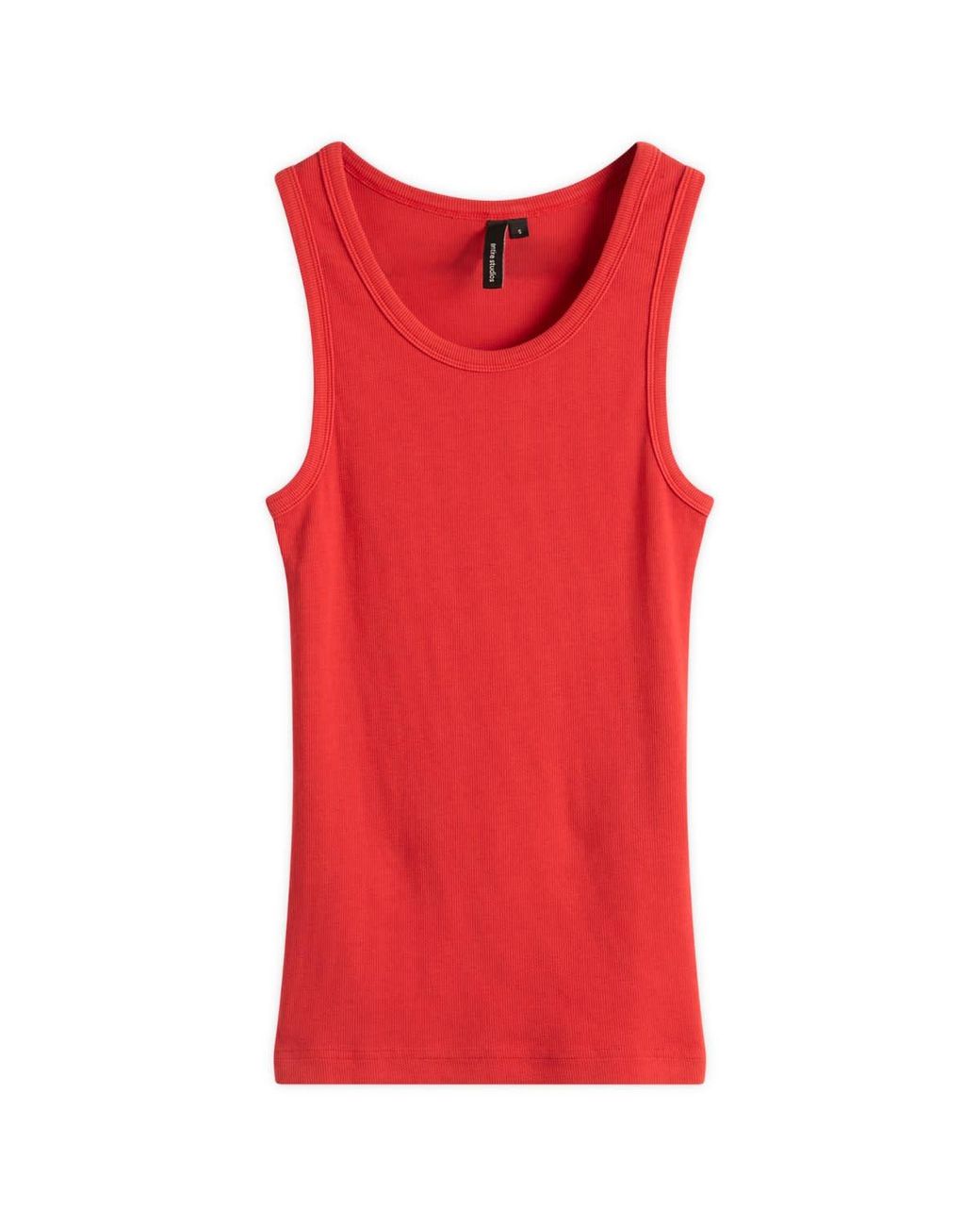 Entire studios Red Rib Tank Top