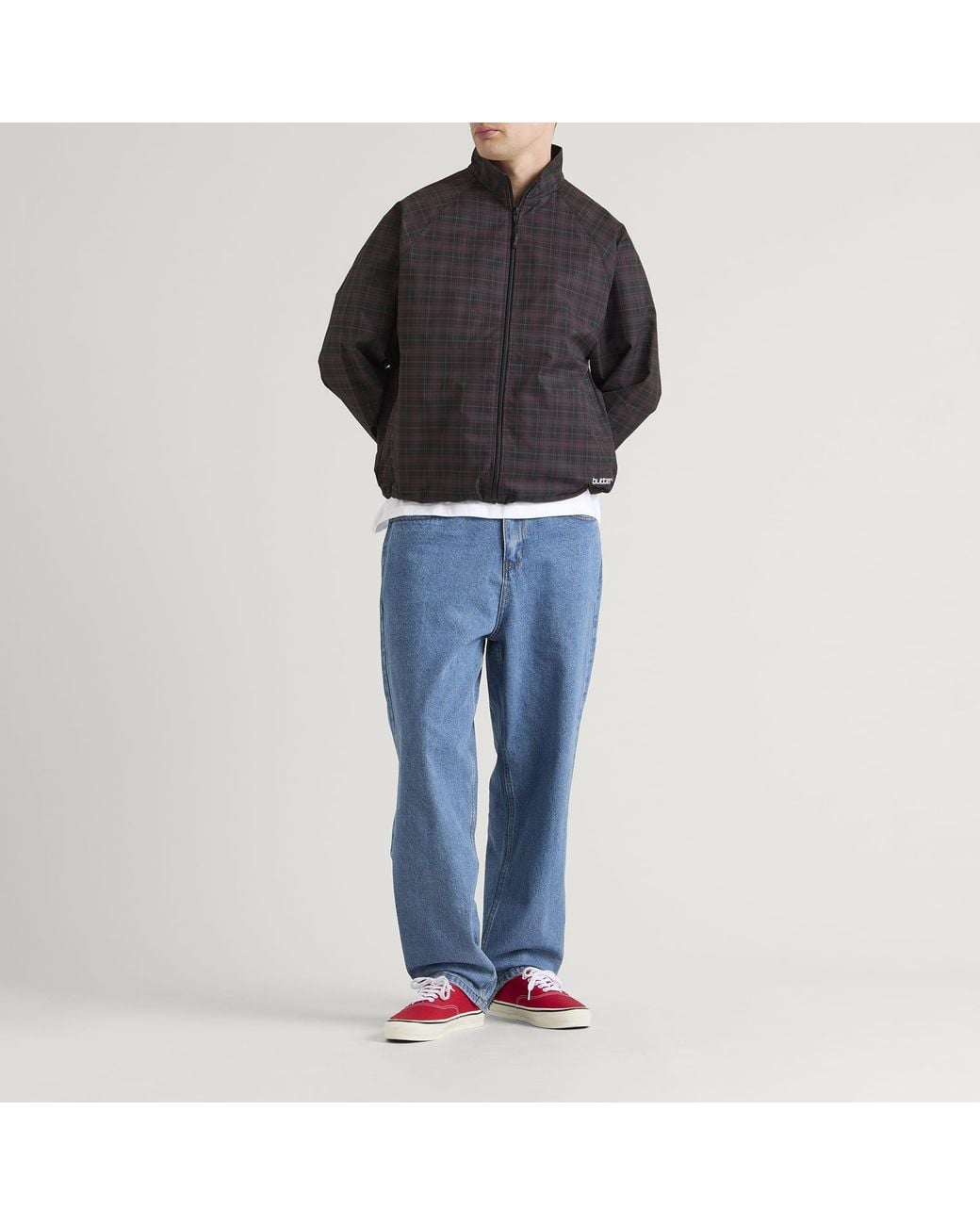 Butter Goods Black Plaid Nylon Jacket for men