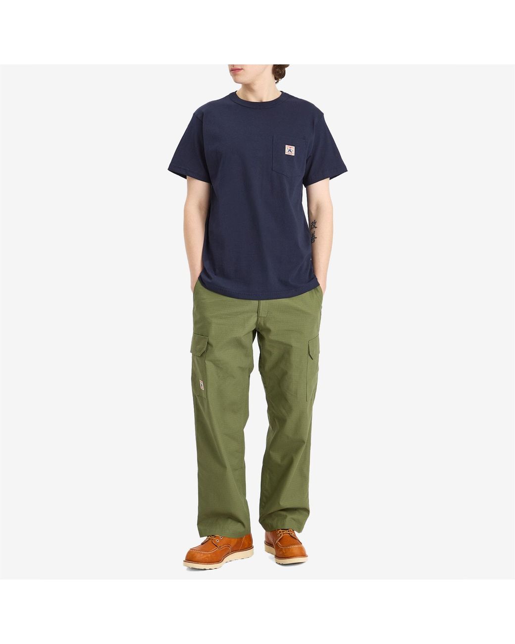 Randy's Garments Blue Logo Pocket T-Shirt for men